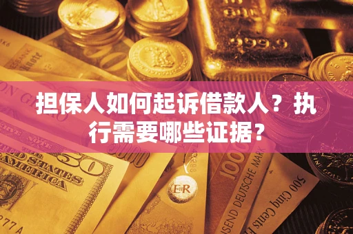 武汉担保人如何起诉借款人？执行需要哪些证据？