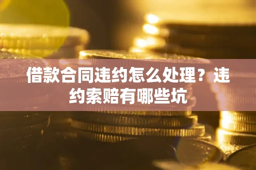武汉借款合同违约怎么处理？违约索赔有哪些坑