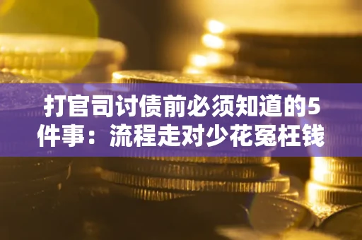 武汉打官司讨债前必须知道的5件事：流程走对少花冤枉钱