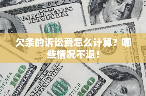 武汉欠条的诉讼费怎么计算？哪些情况不退！