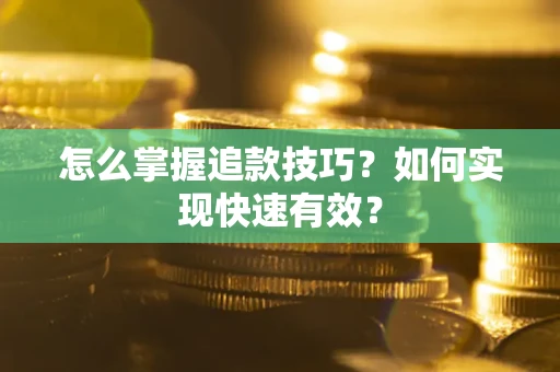 武汉怎么掌握追款技巧？如何实现快速有效？