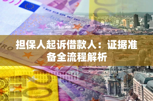 武汉担保人起诉借款人：证据准备全流程解析
