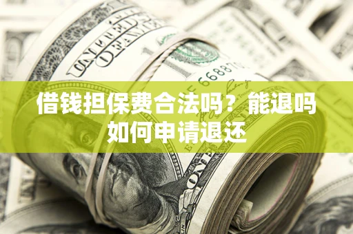武汉借钱担保费合法吗？能退吗如何申请退还